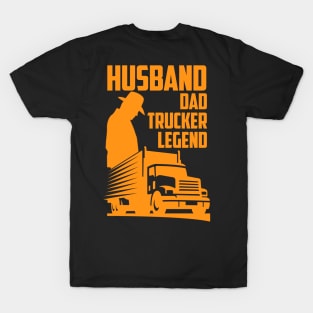 Husband Dad Trucker Legend T-Shirt